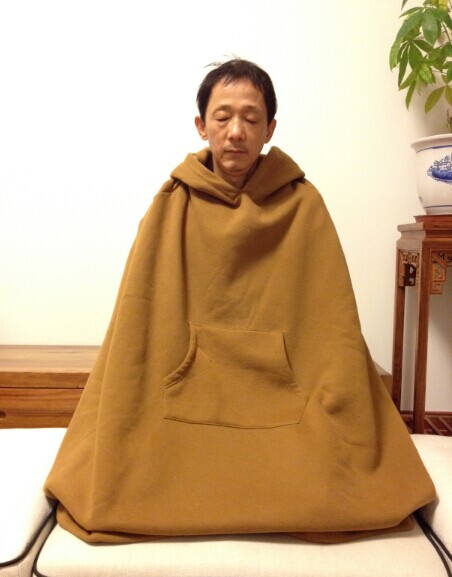 打坐斗篷/披风 <wbr>介绍 禅修斗篷 厚款 棕色
